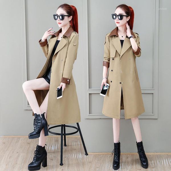 quality s6820215 temperament celebrity windbreaker women's fall 2021 new slim lapel long sleeve lace up mid length coat1, Tan;black
quality s6820215 temperament celebrity windbreaker women's fall 2021 new slim lapel long sleeve lace up mid length coat1, Tan;black