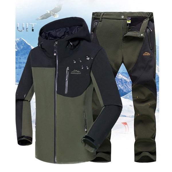 winter men hiking jacket+pants professional fishing suit hooded fleece set outdoor softshell treking camping clothing 5xl q1211, Black;brown
winter men hiking jacket+pants professional fishing suit hooded fleece set outdoor softshell treking camping clothing 5xl q1211, Black;brown