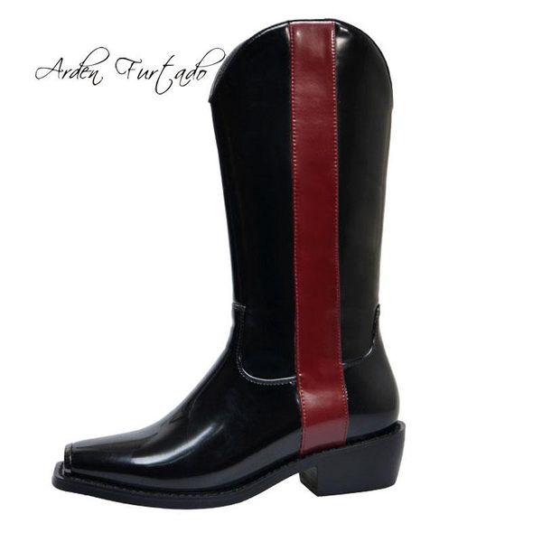 arden furtado fashion women's shoes winter pointed toe elegant mixed color women's boots knee high boots genuine leather, Black
arden furtado fashion women's shoes winter pointed toe elegant mixed color women's boots knee high boots genuine leather, Black