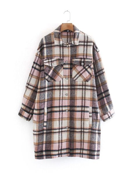 vintage stylish pocket oversized plaid jacket women 2021 fashion lapel long sleeve loose outerwear chic top, Black;brown
vintage stylish pocket oversized plaid jacket women 2021 fashion lapel long sleeve loose outerwear chic top, Black;brown