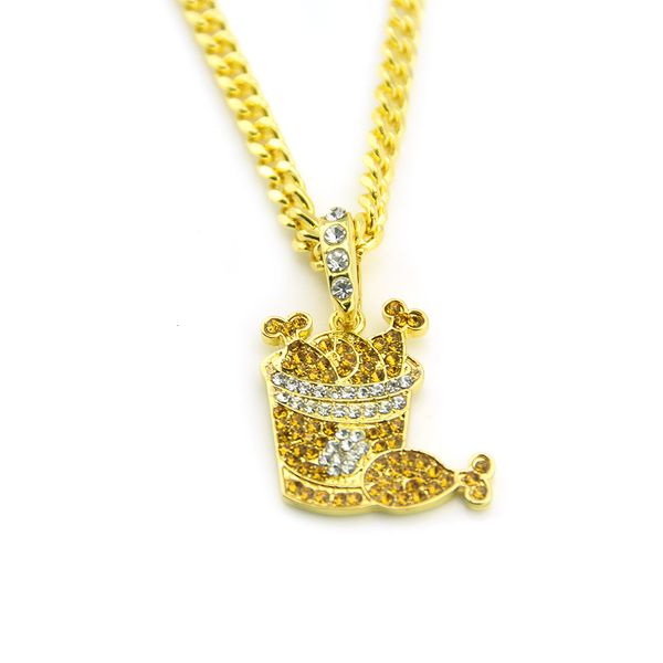 necklace drumstick pendant men's steel rope chicken chain gold silver color cubic zircon hip hop jewelry for gif
necklace drumstick pendant men's steel rope chicken chain gold silver color cubic zircon hip hop jewelry for gif