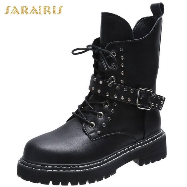 sarairis 2020 new arrivals square heels ankle boots woman shoes buckle decoration shoelace platform office ladies boots female, Black
sarairis 2020 new arrivals square heels ankle boots woman shoes buckle decoration shoelace platform office ladies boots female, Black