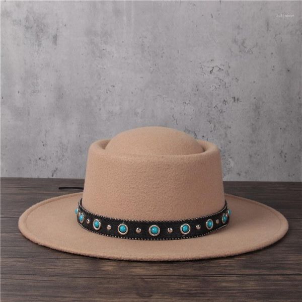women men wool fedora hat lady tassel pork pie hat gentleman flat porkpie jazz1, Blue;gray
women men wool fedora hat lady tassel pork pie hat gentleman flat porkpie jazz1, Blue;gray