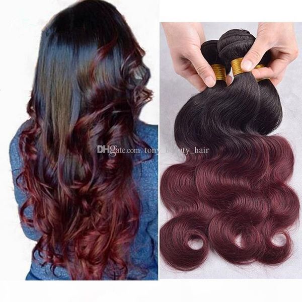 red wine ombre hair extensions malaysian body wave human hair weave two 2 tone 1b 99j ombre wavy hair 3 bundles lot, Black
red wine ombre hair extensions malaysian body wave human hair weave two 2 tone 1b 99j ombre wavy hair 3 bundles lot, Black