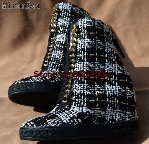 boots canvas braided platform height increasing women lace up ankle booties rome style high street lady casual shoes botas mujer, Black
boots canvas braided platform height increasing women lace up ankle booties rome style high street lady casual shoes botas mujer, Black