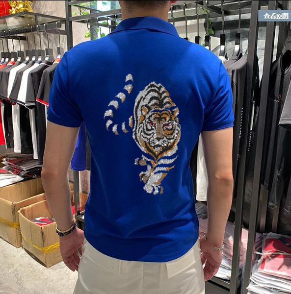 2021 new classic drill shirt men diamond stone short sleeved summer brand polo rhinestones clothing duop, White;black
2021 new classic drill shirt men diamond stone short sleeved summer brand polo rhinestones clothing duop, White;black