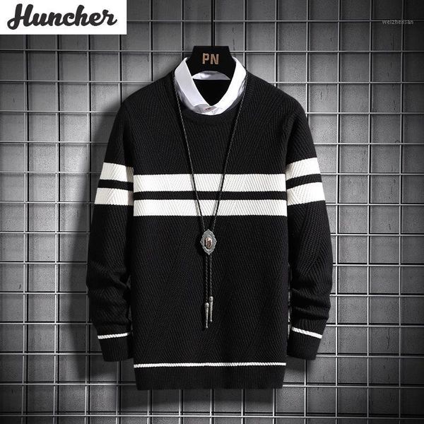 huncher mens pullover sweater men 2020 winter korean fashion solid casual jumper striped oversized knitted black sweaters men1, White;black
huncher mens pullover sweater men 2020 winter korean fashion solid casual jumper striped oversized knitted black sweaters men1, White;black
