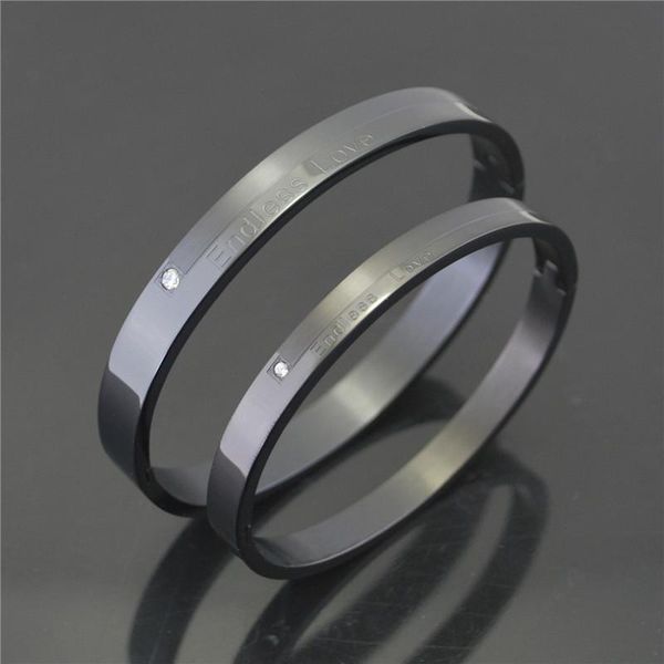 bangle cute endless love couple bracelets for women girls wholesale jewelry fashion 8mm stainless steel bangles with cubic zirconia, Black
bangle cute endless love couple bracelets for women girls wholesale jewelry fashion 8mm stainless steel bangles with cubic zirconia, Black