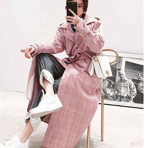 uk 2020 fall/ winter women simple plaid slim woolen maxi long coat with belt female overcoat manteau femme pink khakix1020, Black
uk 2020 fall/ winter women simple plaid slim woolen maxi long coat with belt female overcoat manteau femme pink khakix1020, Black