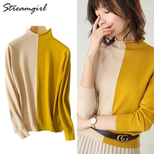 patchwork sweater turtleneck women wool blends sweater woman pullover sweaters female patchwork women cashmere sweaters fashion1, White;black
patchwork sweater turtleneck women wool blends sweater woman pullover sweaters female patchwork women cashmere sweaters fashion1, White;black