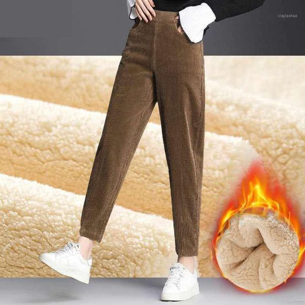 winter women's corduroy warm pants casual thick plush female long pants 2020 elastic high waist harem fleece trousers1, Black;white
winter women's corduroy warm pants casual thick plush female long pants 2020 elastic high waist harem fleece trousers1, Black;white