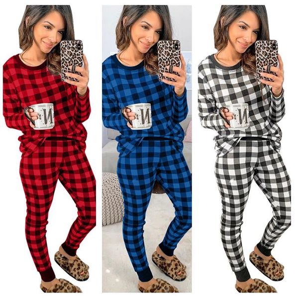 plus size women designer pajamas simple classic plaid home wear autumn winter long-sleeved pullover trousers two pieces outfits e112304, Gray
plus size women designer pajamas simple classic plaid home wear autumn winter long-sleeved pullover trousers two pieces outfits e112304, Gray