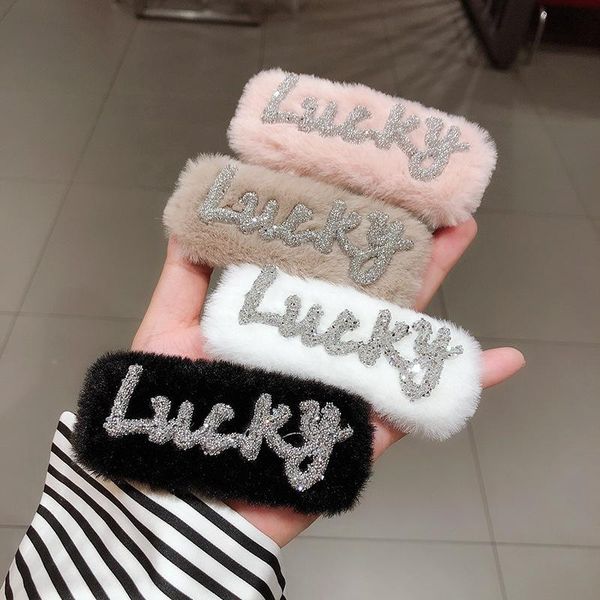 hair accessories female temperament rhinestones letters lucky plush bb clip headdress fashion sweet girl women's hairpins
hair accessories female temperament rhinestones letters lucky plush bb clip headdress fashion sweet girl women's hairpins
