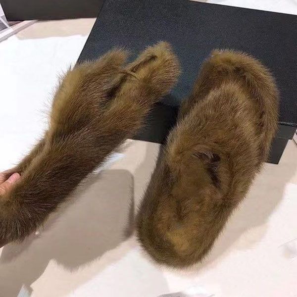 ladies mink fur slippers winter shoes mink hair flip flops fur warm and comfortable wear resistant flat slippers 35-40 with box, Black 
ladies mink fur slippers winter shoes mink hair flip flops fur warm and comfortable wear resistant flat slippers 35-40 with box, Black