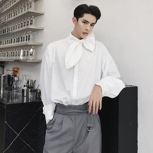 ewq / men's wear bow tie male's and women's black white niche shirt long sleeve 2020 new fashion japanese tide 9y22811, White;black
ewq / men's wear bow tie male's and women's black white niche shirt long sleeve 2020 new fashion japanese tide 9y22811, White;black
