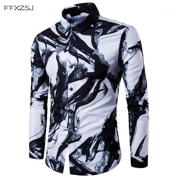 men's casual shirts ffxzsj brand men shirt 2021 fashion ink print slim fit long sleeve chemise -xxl1, White;black
men's casual shirts ffxzsj brand men shirt 2021 fashion ink print slim fit long sleeve chemise -xxl1, White;black