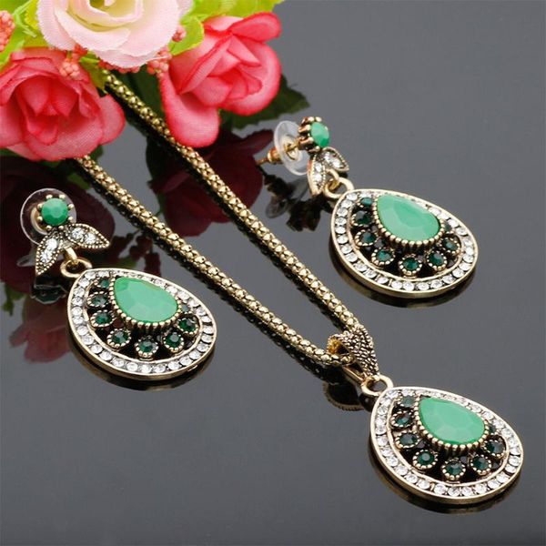 gllitering water drop jewelry sets mixed colorful stone crystal antique gold color morocco wedding earring necklace 2020, Silver
gllitering water drop jewelry sets mixed colorful stone crystal antique gold color morocco wedding earring necklace 2020, Silver