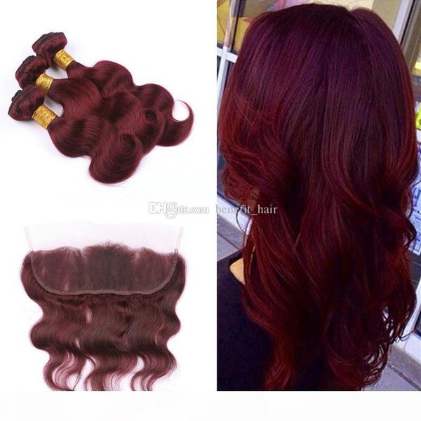 burgundy body wave wavy hair extensions with lace frontal 13x4 wine red 99j brazilian human hair 3bundles with lace frontal part, Black;brown
burgundy body wave wavy hair extensions with lace frontal 13x4 wine red 99j brazilian human hair 3bundles with lace frontal part, Black;brown