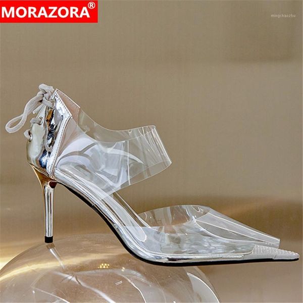sandals morazora 2021 arrive women peep toe lace up pvc transparent crystal thin high heel party shoes ladies1, Black
sandals morazora 2021 arrive women peep toe lace up pvc transparent crystal thin high heel party shoes ladies1, Black