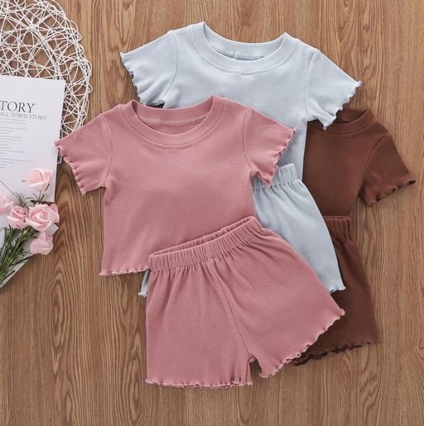 2021toddlers kids summer suit set solid color ribbed o-neck short sleeves elastic waist shorts outfits girls boys clothing, White
2021toddlers kids summer suit set solid color ribbed o-neck short sleeves elastic waist shorts outfits girls boys clothing, White