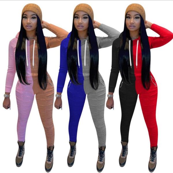 2020 women fall two piece set clothing matching color women long sleeve hooded sweatpants suit with zip pocket, Gray
2020 women fall two piece set clothing matching color women long sleeve hooded sweatpants suit with zip pocket, Gray