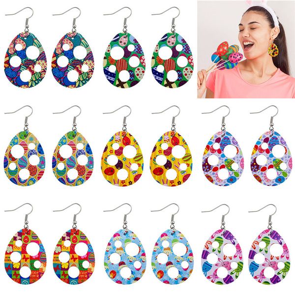 creative easter pu leather earrings hollow out egg rabbit print pendant earring waterdrop graffiti art women hook eardrop designer jewelry, Silver
creative easter pu leather earrings hollow out egg rabbit print pendant earring waterdrop graffiti art women hook eardrop designer jewelry, Silver