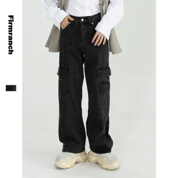 men's jeans firmranch autumn men/women black multi pockets design cargo denim loose long wide leg trousers retro washed jeans1, Blue
men's jeans firmranch autumn men/women black multi pockets design cargo denim loose long wide leg trousers retro washed jeans1, Blue