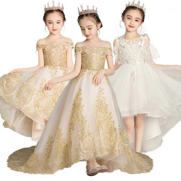 girls dress princess christmas banquet evening dress new flower girl child applique first communion party vestido for girl1, Red;yellow
girls dress princess christmas banquet evening dress new flower girl child applique first communion party vestido for girl1, Red;yellow