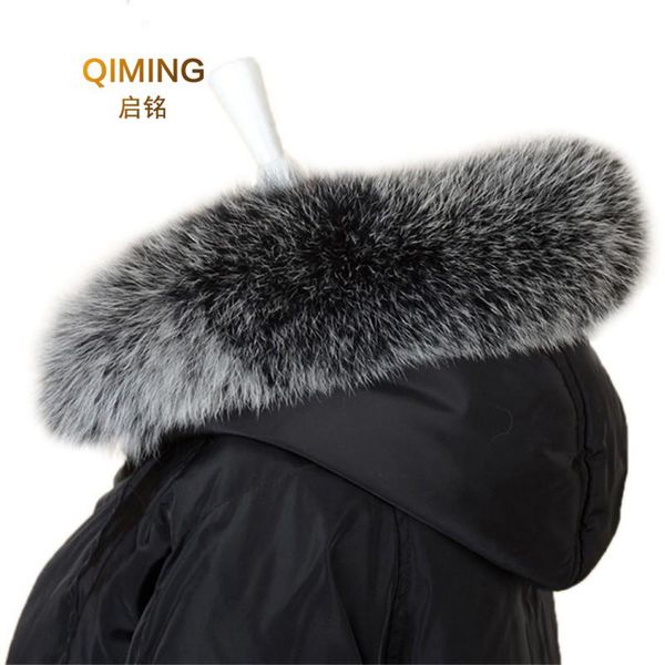 scarves real 70 / 80cm straight collar soft fur scarf warm winter women's cap l18, Blue;gray
