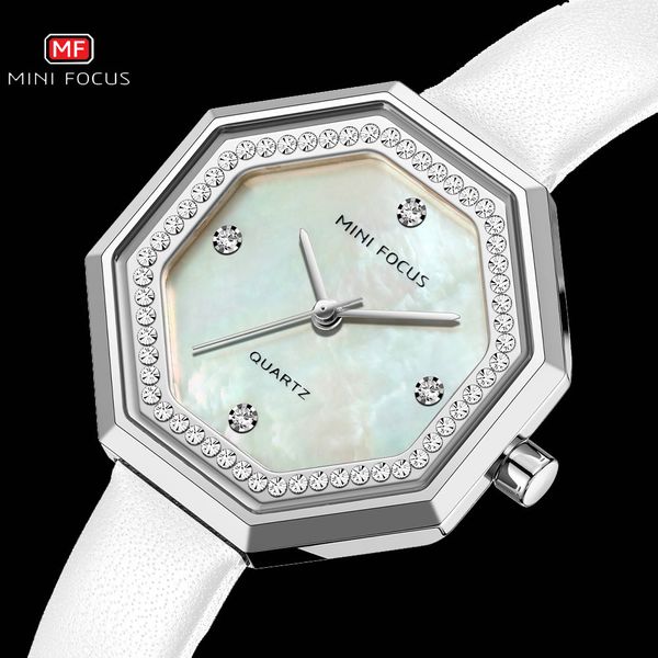 minifocus elegant women quartz watches crystal decoration brand luxury clock white leather strap fashion casual wristwatches, Slivery;brown
minifocus elegant women quartz watches crystal decoration brand luxury clock white leather strap fashion casual wristwatches, Slivery;brown