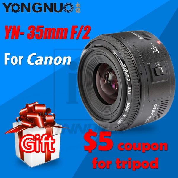 yongnuo 35mm lens yn35mm f2 lens 1:2 af/mf wide-angle fixed focus / large aperture auto zoom for canon ef mount eos camera
yongnuo 35mm lens yn35mm f2 lens 1:2 af/mf wide-angle fixed focus / large aperture auto zoom for canon ef mount eos camera