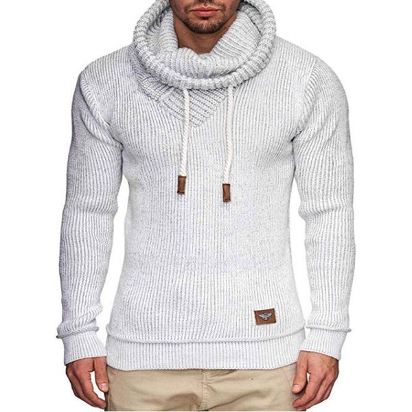 men's sweaters jacket jacquard long-sleeved knit sweater pile collar warm fashion solid all-match big size chic for men, White;black
men's sweaters jacket jacquard long-sleeved knit sweater pile collar warm fashion solid all-match big size chic for men, White;black
