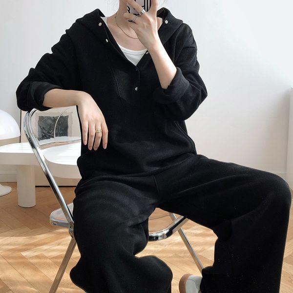 2021 new autumn winter two-piece khaki gray black hooded sweatershirt + casual elastic waist sweatpants sports suit olr8, Black;white
2021 new autumn winter two-piece khaki gray black hooded sweatershirt + casual elastic waist sweatpants sports suit olr8, Black;white