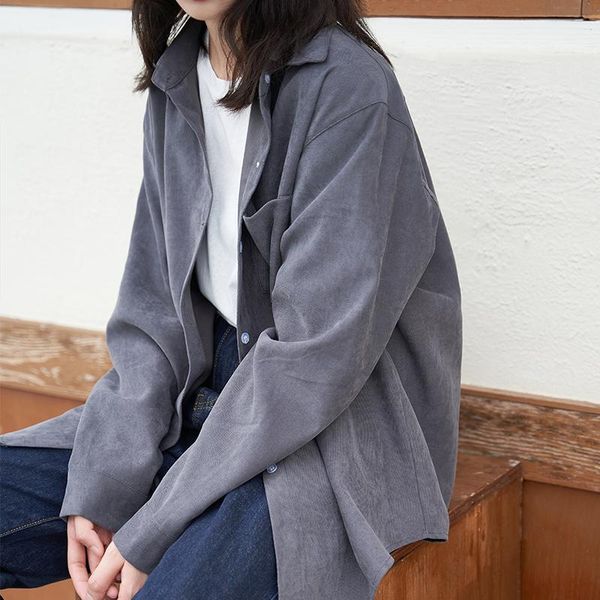 women's blouses & shirts corduroy vintage women 2021 korean turn-down collar loose minimalist bluse elegant, White
women's blouses & shirts corduroy vintage women 2021 korean turn-down collar loose minimalist bluse elegant, White