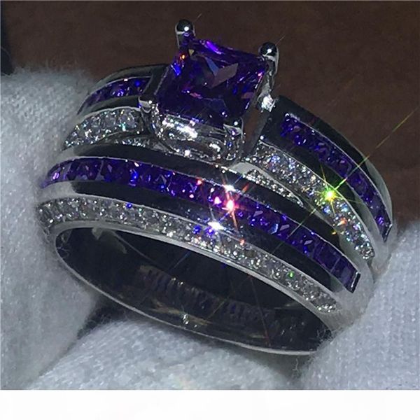 2018 couple anniversary ring set 10kt white gold filled engagement wedding band rings for women purple 5a zircon jewelry gift, Slivery;golden
2018 couple anniversary ring set 10kt white gold filled engagement wedding band rings for women purple 5a zircon jewelry gift, Slivery;golden