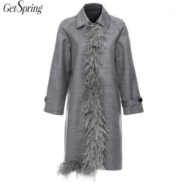 getspring women coat women trench coats feather patchwork irregular long overcoat gray vintage winter trench coats 20191, Tan;black
getspring women coat women trench coats feather patchwork irregular long overcoat gray vintage winter trench coats 20191, Tan;black