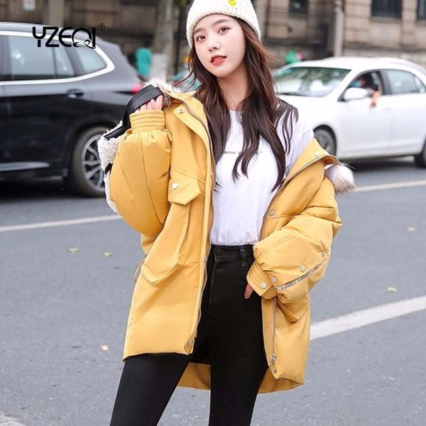 yzeqi 2020 women winter big fur collar warm parka hooded coat down jacket female windbreaker loose padded cotton coats, Black
yzeqi 2020 women winter big fur collar warm parka hooded coat down jacket female windbreaker loose padded cotton coats, Black