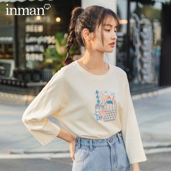 inman summer new arrival pure cotton cute embroidered loose leisure half sleeve t-shirt 201029, White
inman summer new arrival pure cotton cute embroidered loose leisure half sleeve t-shirt 201029, White