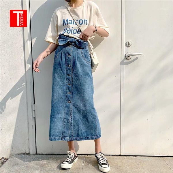 2020 new autumn womens denim skirts casual single breasted drawstring skirts womens korean slim fit long a-line plus size1, Black
2020 new autumn womens denim skirts casual single breasted drawstring skirts womens korean slim fit long a-line plus size1, Black