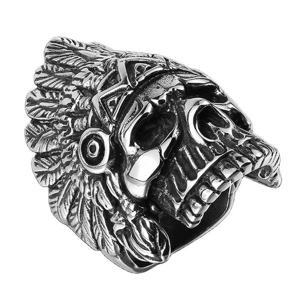 Ancient Maya jewelry hot sale European and American jewelry retro religious skull titanium steel ring wholesale
Ancient Maya jewelry hot sale European and American jewelry retro religious skull titanium steel ring wholesale