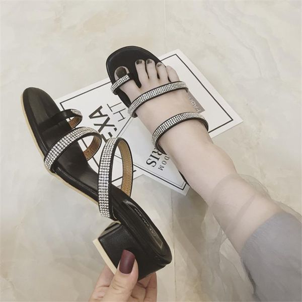 2020 summer shoes woman sandals fashion zapatos mujer bling med heel slip-on sandals, Black
2020 summer shoes woman sandals fashion zapatos mujer bling med heel slip-on sandals, Black