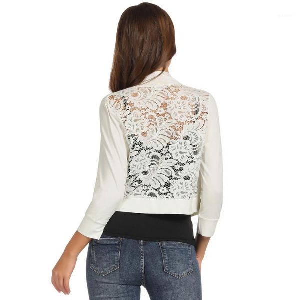 vintage shrug lace back women bolero office cardigan 3/4 sleeve open front cropped casual 1, Black;brown
vintage shrug lace back women bolero office cardigan 3/4 sleeve open front cropped casual 1, Black;brown