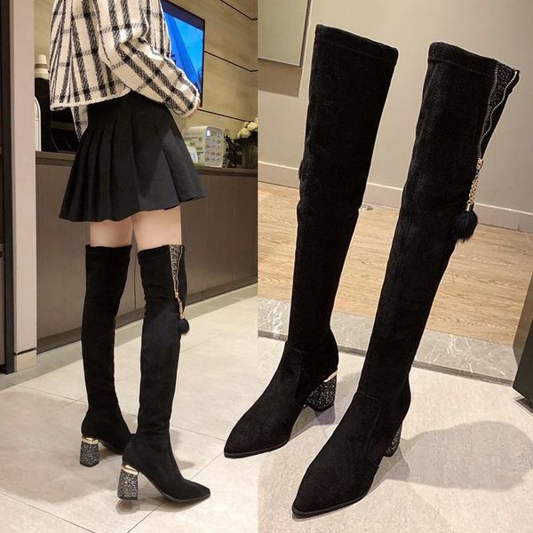 women boots high heels autumn shoes boots-women winter footwear stiletto ladies over-the-knee 2020 pointy rubber riding, Black
women boots high heels autumn shoes boots-women winter footwear stiletto ladies over-the-knee 2020 pointy rubber riding, Black
