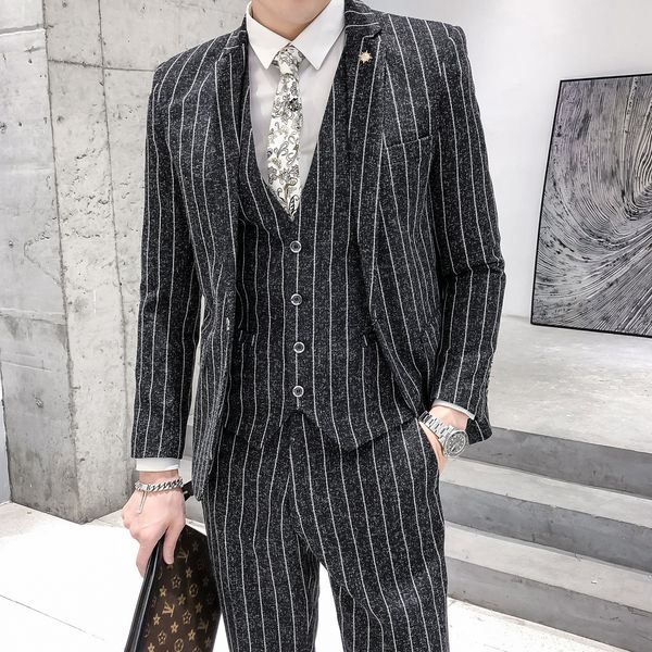 men's 2020 new suits from groom's wedding tuxedo fashion high-quality casual male thin suit vkpa, White;black
men's 2020 new suits from groom's wedding tuxedo fashion high-quality casual male thin suit vkpa, White;black