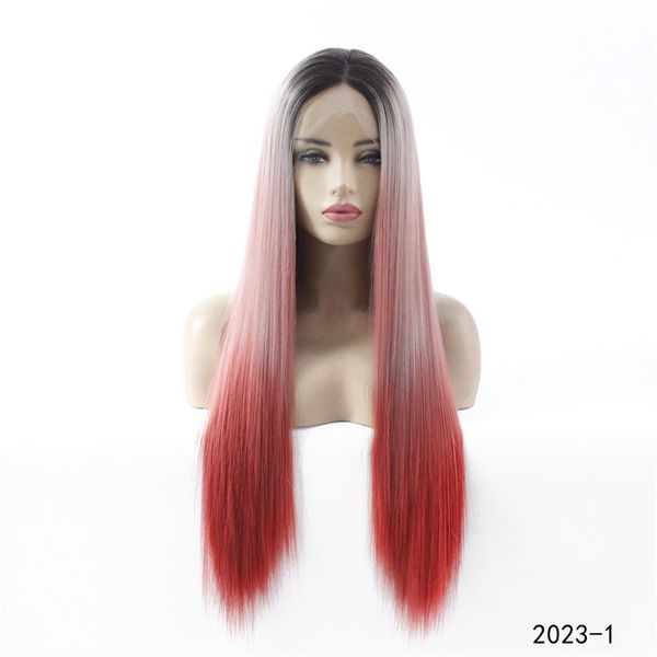 26 inches synthetic lacefront wig simulation human hair lace front wigs silky straight perruques 2023-1, Black;brown
26 inches synthetic lacefront wig simulation human hair lace front wigs silky straight perruques 2023-1, Black;brown