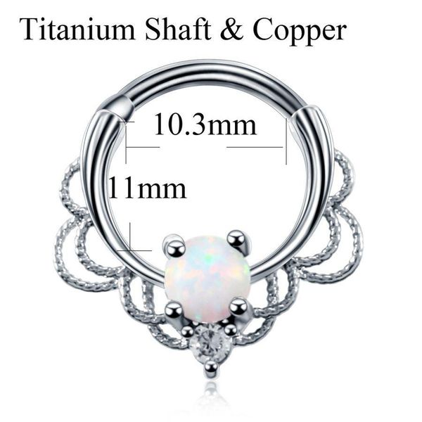 new arrival opal stone nose stud septum clicker rings opal ball closure lip ear tragus piercing belly rings earring jewelry q sqcofw, Silver
new arrival opal stone nose stud septum clicker rings opal ball closure lip ear tragus piercing belly rings earring jewelry q sqcofw, Silver