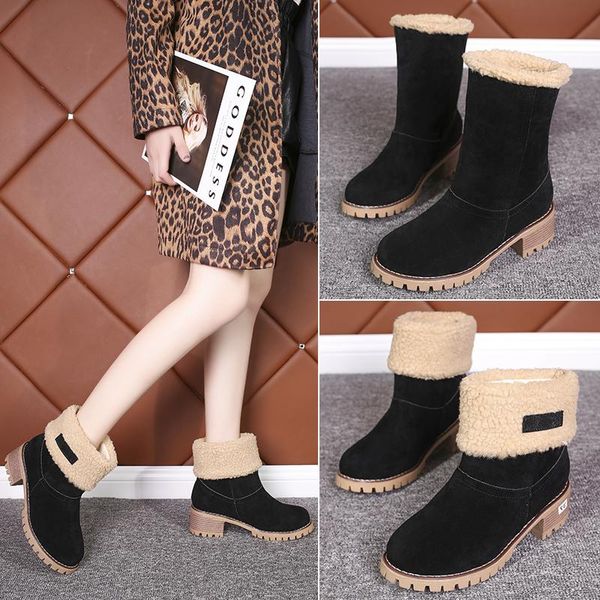 round toe women's mid calf boots winter footwear shoes luxury designer boots-women low 2020 rock fashion ladies rubber, Black
round toe women's mid calf boots winter footwear shoes luxury designer boots-women low 2020 rock fashion ladies rubber, Black