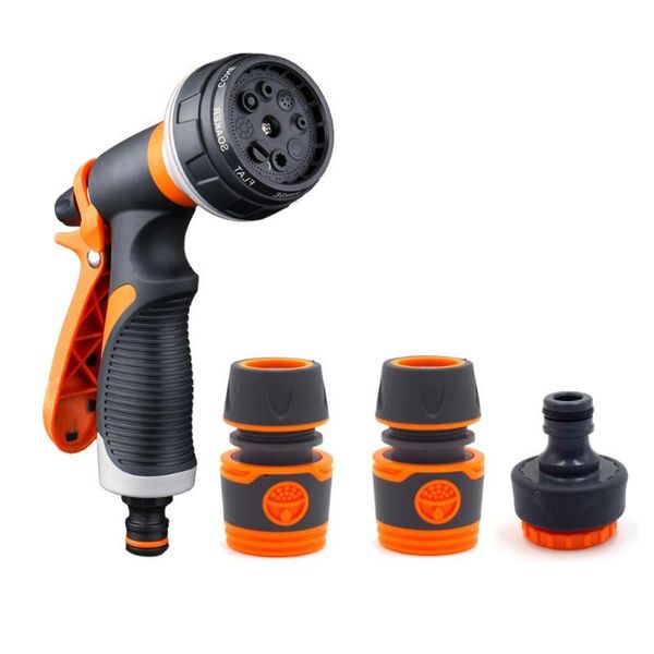 garden hoses 8-functional plastic water gun with connector suitable for european standards
garden hoses 8-functional plastic water gun with connector suitable for european standards