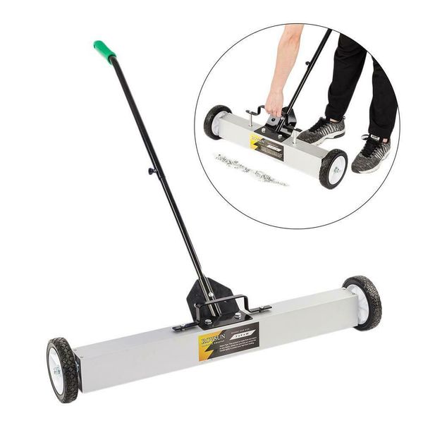 36" magnetic floor sweeper metal scrap screw rolling pick up roller push broom
36" magnetic floor sweeper metal scrap screw rolling pick up roller push broom