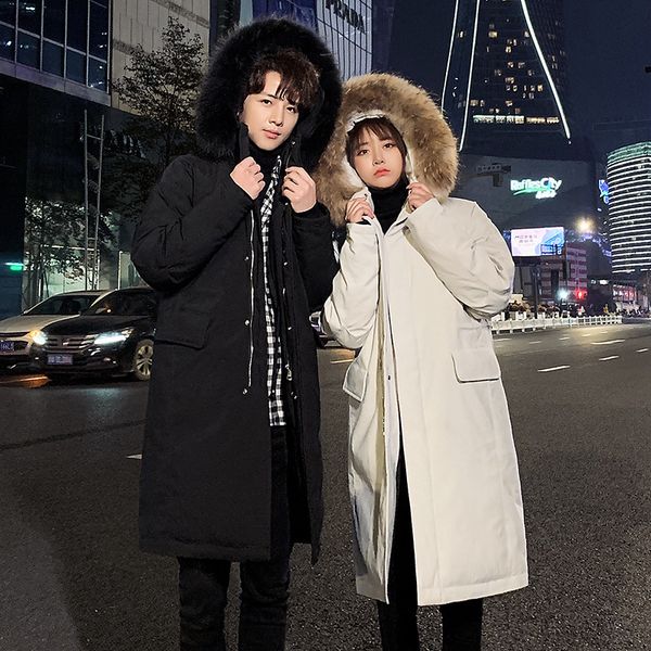2020 winter in the new long couples down coat collars with thick white duck down coat coat hooded men's clothing q1209, Black
2020 winter in the new long couples down coat collars with thick white duck down coat coat hooded men's clothing q1209, Black